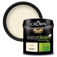 Homebase Water Based Crown Easyclean 200 Ivory Cream Matt Paint - 2.5L