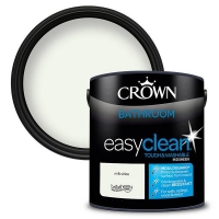 Homebase Interior Crown Easyclean Bathroom Paint Milk White 2.5L