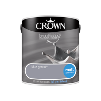 Homebase Crown Crown Standard Matt Emulsion Blue Gravel - 2.5L