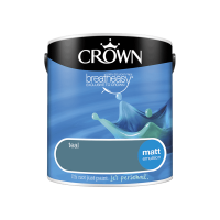 Homebase Crown Crown Standard Matt Emulsion Teal - 2.5L
