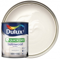 Wickes  Dulux Quick Dry Satinwood Paint - Jasmine White - 750ml