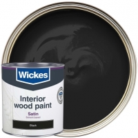 Wickes  Wickes One Coat Satinwood Black 750ml