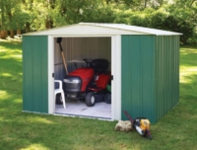 Rowlinson 10 x 8ft Double Door Metal Apex Shed without Floor