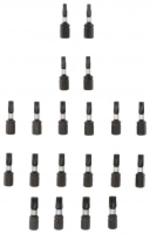 Wickes 20 Piece Torx® Mixed Impact Screwdriver Bit Set - 25m