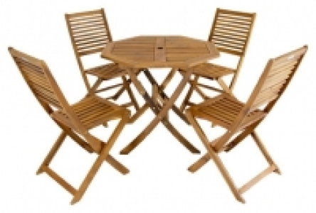 Charles Bentley FSC Acacia 4 Seater Wooden Octagonal Garden