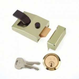 Wickes  Yale P-89-BLX-PB-60 89 Deadlocking Nightlatch - Brass 60mm