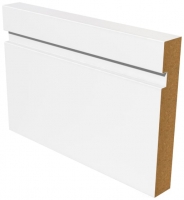 Wickes  Grooved Square Edge White MDF Skirting - 18mm x 144mm x 4.2m