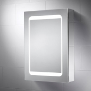Wickes Earth LED Mirror Cabinet with Integrated Shaver Socke