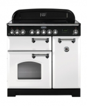 Rangemaster Classic Deluxe 90cm Induction Range Cooker - Whi