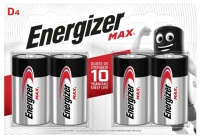 Wickes  Energizer Max D4 Batteries - Pack of 4