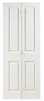 Wickes  Wickes Chester White Grained Moulded 4 Panel Internal Bi-Fol