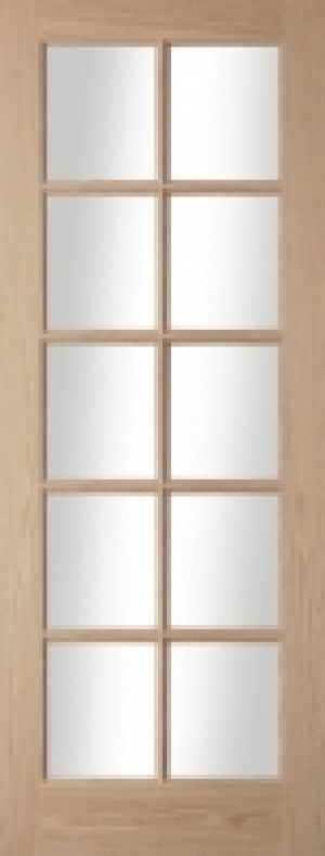 Jeld-Wen Oregon 10 Lite Clear Glazed Oak Internal Door - 198