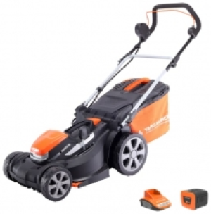 Yard Force 40V 34cm Cordless Lawnmower with Lithium-Ion batt