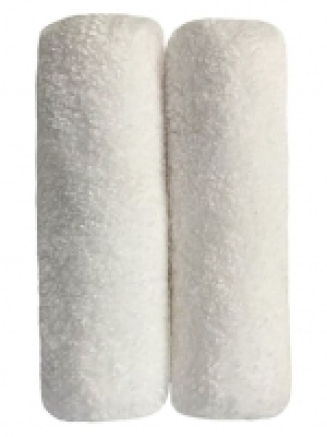 Wickes  Mini Medium Pile Microfibre Roller Sleeve 4in - Pack of 2