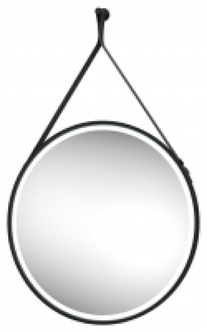 Edmonton Colour Changing Matt Black LED Hanging Mirror with