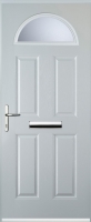 Wickes  Euramax 4 Panel 1 Arch Right Hand White Composite Door - 880