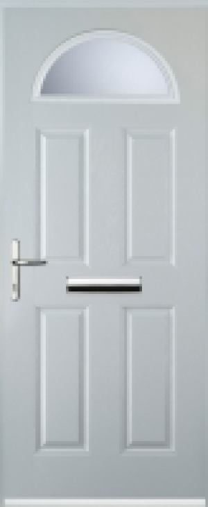 Euramax 4 Panel 1 Arch Right Hand White Composite Door - 880