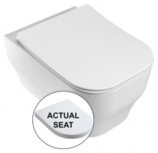 Wickes Siena Easy Clean Wall Hung Toilet Pan & Soft Close Wr