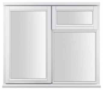 White Double Glazed Timber Casement Window - 3-Lite Left Hun