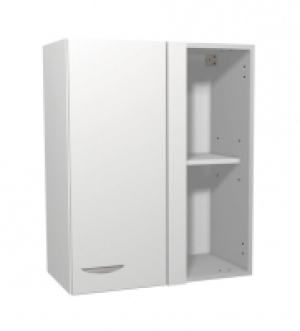 Wickes Dakota White Matt Slab Corner Wall Unit - 600mm