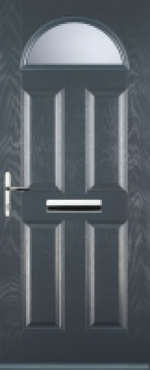 Euramax 4 Panel 1 Arch Right Hand Grey Composite Door - 920