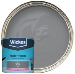 Wickes Slate - No. 235 Bathroom Soft Sheen Emulsion Paint -