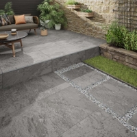 Wickes  Hove Grey Glazed Outdoor Porcelain Tile 600 x 900 x 20mm