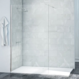 Wickes  Nexa By Merlyn 8mm Chrome Frameless Wet Room Shower Screen O