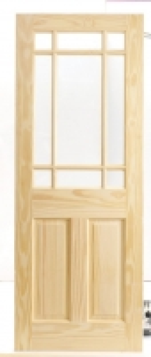 Wickes Truro Glazed Clear Pine 2 Panel Internal Door - 1981