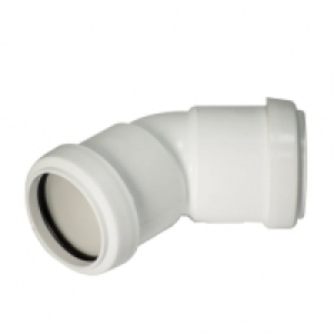 FloPlast WP19W Push-Fit Waste 135 Deg Bend - White 40mm