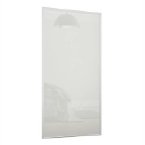 Loft Sliding Wardrobe Door Artic White Glass with Silver Fra £130.00