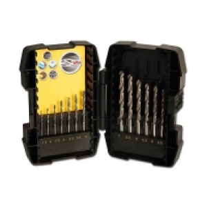 1.5,2,2.5,3,3.2,3.5,4,4.5,5,5.5,6,6 STANLEY FATMAX 13 Piece Metal Drill Bit Set (STA88100-QZ)