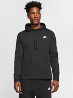 LittleWoods Nike NSW Club Jersey Pullover Hoodie - Black/White