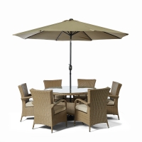 HomeBargains  The Outdoor Living Collection: Chester 6 Person Dining Set -