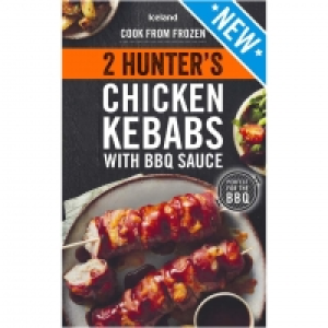 Iceland  Iceland 2 Hunters Chicken Kebabs with BBQ Sauce 575g