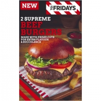 Iceland  TGI Fridays 2 Supreme Beef Burgers 340g
