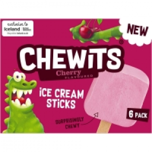 Chewits 6 Cherry Flavoured Ice Cream Sticks. 168g &pound;2.25