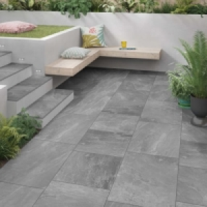 Eastbourne Grey Glazed Outdoor Porcelain Tile 600 x 900 x 20