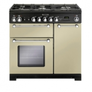 Rangemaster Kitchener 90cm Dual Fuel Range Cooker - Cream wi