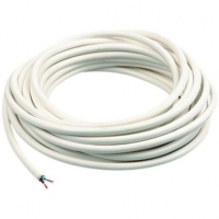 Wickes  Wickes 2 Core Flexible Round Cable - White 0.75mm2 x 7.5m