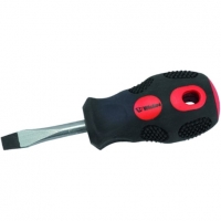 Wickes  Wickes 6mm Soft Grip Stubby Slotted Screwdriver - 38mm