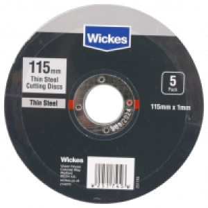 Wickes  Wickes Thin Steel Cutting Discs 115mm - Pack of 5