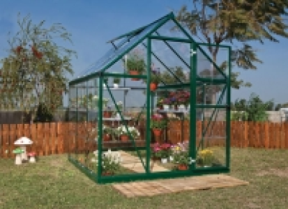 Wickes  Palram Canopia 6 x 6ft Harmony Aluminium Apex Greenhouse wit