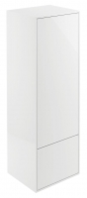 Wickes Eli White Gloss Wall Hung Tall Tower Unit - 400 mm