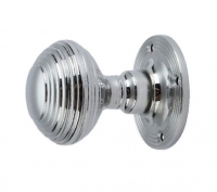 Wickes  Wickes Ringed Mortice Door Knob - Polished Chrome 1 Pair