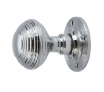 Wickes Ringed Mortice Door Knob - Polished Chrome 1 Pair