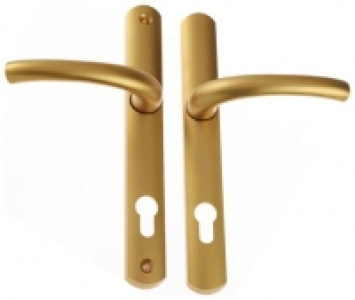 Yale Superior Long Backplate Door Handle - Satin Gold