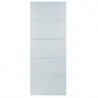 Wickes  Wickes Halifax White Smooth Moulded 5 Panel Internal Door - 