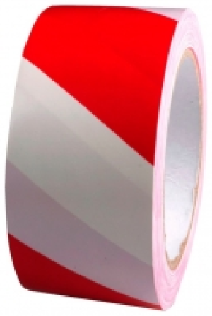 Hazard Red & White Marking Tape