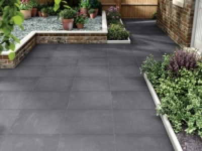 Wickes  Marshalls Limestone Textured Black Multi Paving Slab 600 x 6